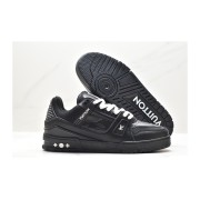 Louis Vuitton Trainer Maxi Low Sneaker Black 1AAREU - Luxury Monogram Leather Sneakers