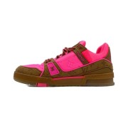 Louis Vuitton Trainer Pink Brown 1A8Z5A - Limited Edition Neon Monogram Sneakers