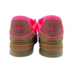 Louis Vuitton Trainer Pink Brown 1A8Z5A Limited Edition Neon Sneakers