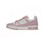 Louis Vuitton LV Trainer Low 1AGZCT – Rose Pink and White Luxury Sneakers