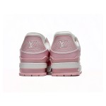 Louis Vuitton LV Trainer Low 1AGZCT – Rose Pink and White Luxury Sneakers