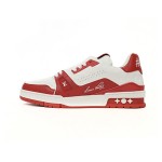 Louis Vuitton Trainer Signature Red White 1AANFJ - Luxury Leather Sneakers