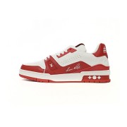 Louis Vuitton Trainer Signature Red White 1AANFJ - Luxury Leather Sneakers