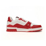 Louis Vuitton Trainer Signature Red White 1AANFJ - Luxury Leather Sneakers