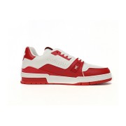 Louis Vuitton Trainer Signature Red White 1AANFJ - Luxury Leather Sneakers