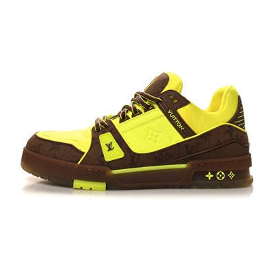 Louis Vuitton Trainer Yellow Brown 1A8Z6E - Limited Edition Monogram Luxury Sneakers