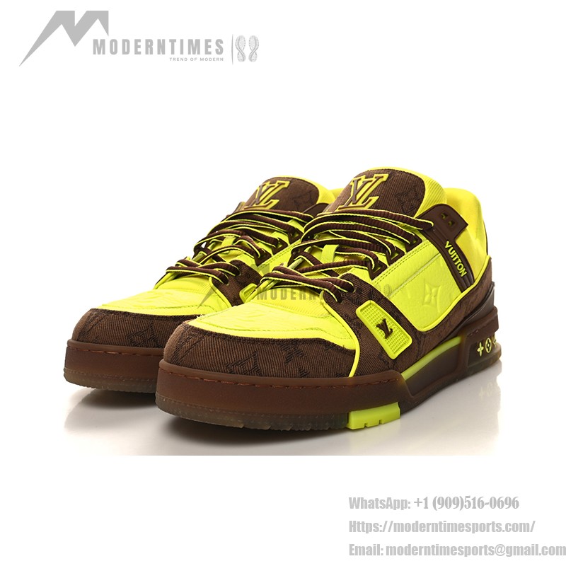 Louis Vuitton Trainer Yellow Brown 1A8Z6E - High-End Fashion Sneakers