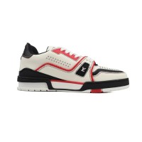 Louis Vuitton Trainer Weiß Rot Schwarz 1AD7JM - Klassische Luxuriöse Farbkombination Sneakers