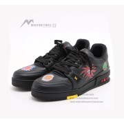 Louis Vuitton Yayoi Kusama Trainer Black Print 1ABD2W - Limited Edition Artistic Luxury Sneakers