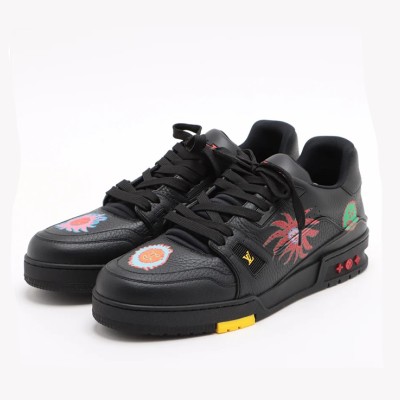 Louis Vuitton Yayoi Kusama Trainer Black Print 1ABD2W - Limited Edition Artistic Luxury Sneakers