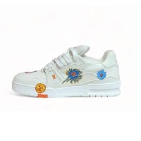 Louis Vuitton Yayoi Kusama Trainer White Print 1ABD3G - Limited Edition Artistic Luxury Sneakers