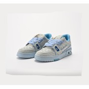 Louis Vuitton Trail Sneaker Low Blau Grau 1ACRY7 - Luxus Monogrammgeprägte Sneaker