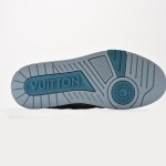 Louis Vuitton Trail Sneaker Low Blue Gray 1ACRY7 - Luxury Monogram Embossed Sneakers