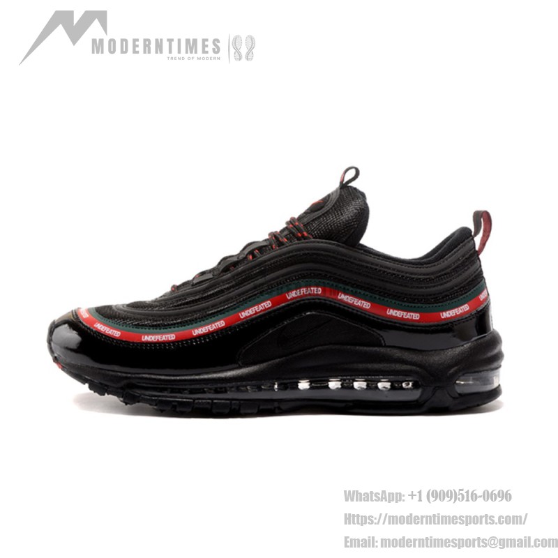 Nike Air Max 97 Undefeated Black/Red AJ1986-001 mit ikonischen roten und grünen Akzenten