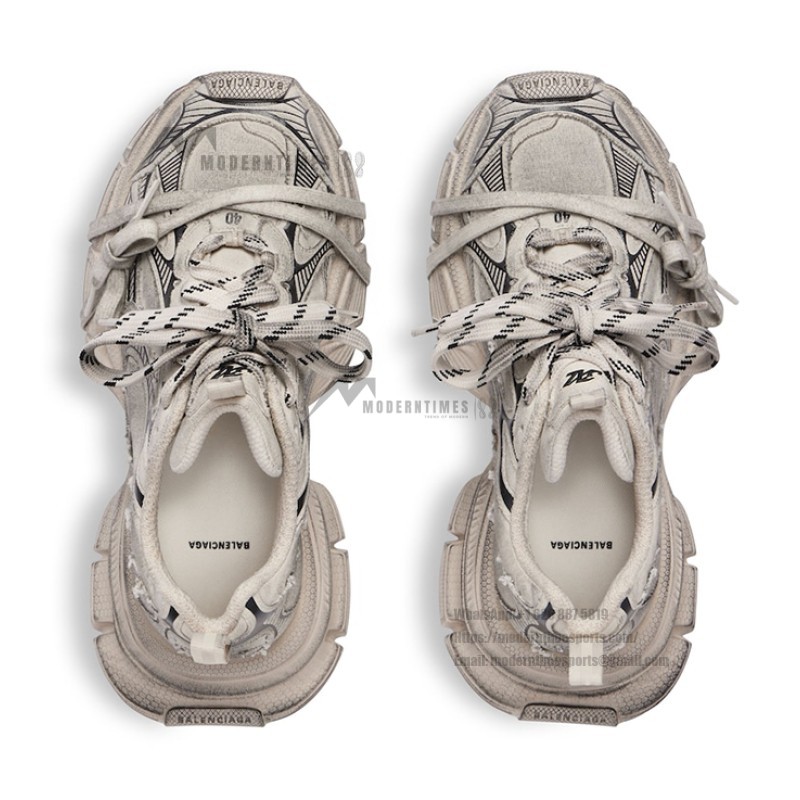 Balenciaga Women's 3XL Sneaker - Beige and Black Design for Street Style