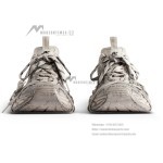 Balenciaga Women's 3XL Sneaker - Beige and Black Design for Street Style
