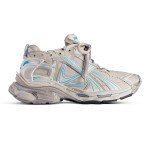 Balenciaga Women's Runner Sneaker - Sleek Beige and Blue Design for Premium Street Style Comfort