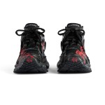 Balenciaga Runner Kith Four.Color 7.0 - Black & Red Graffiti Sneakers with Bold Street Style