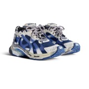 Balenciaga Men's Runner Gradient Sneaker - Bold Blue Gradient Design with Premium Comfort for Street Style