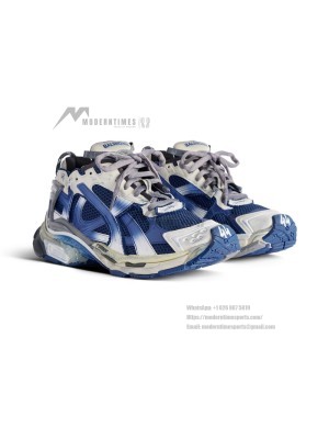 Balenciaga Men's Runner Gradient Sneaker - Bold Blue Gradient Design with Premium Comfort for Street Style