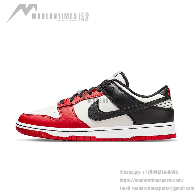 NBA x Nike Dunk Low EMB “Chicago” Basketball Shoes - Premium Red-Black Design