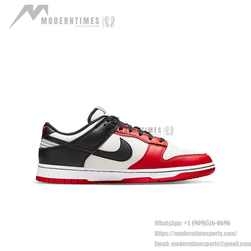 NBA x Nike Dunk Low EMB “Chicago” Basketball Shoes - Premium Red-Black Design