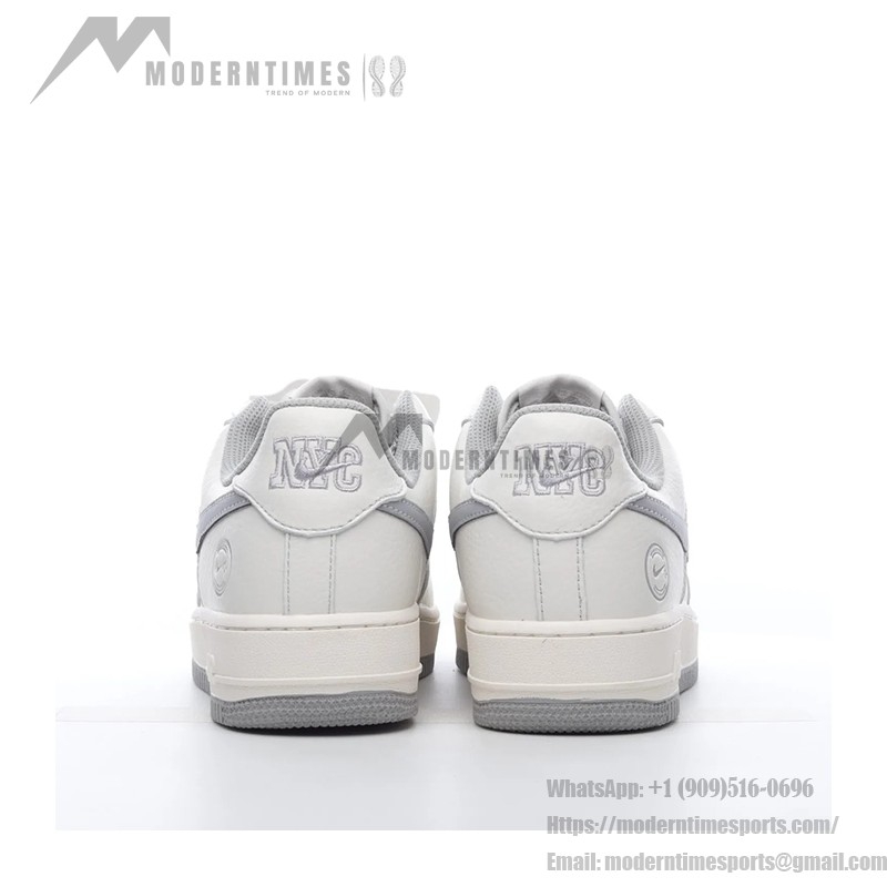 Nike Air Force 1 "City of Dreams" CH1808-006 White and Grey Sneakers with Urban Design Details