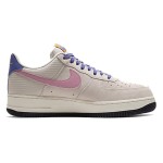 Nike Air Force 1 Low 'ACG Vibes' CU3007-061 - Beige Suede Sneakers with Pink Swoosh and Purple Laces