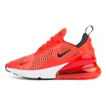 Nike Air Max 270 Habanero Red Sneakers with Black Accents and Air Cushioning