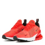 Nike Air Max 270 Habanero Red Sneakers with Black Accents and Air Cushioning