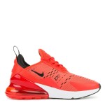 Nike Air Max 270 Habanero Red Sneakers with Black Accents and Air Cushioning