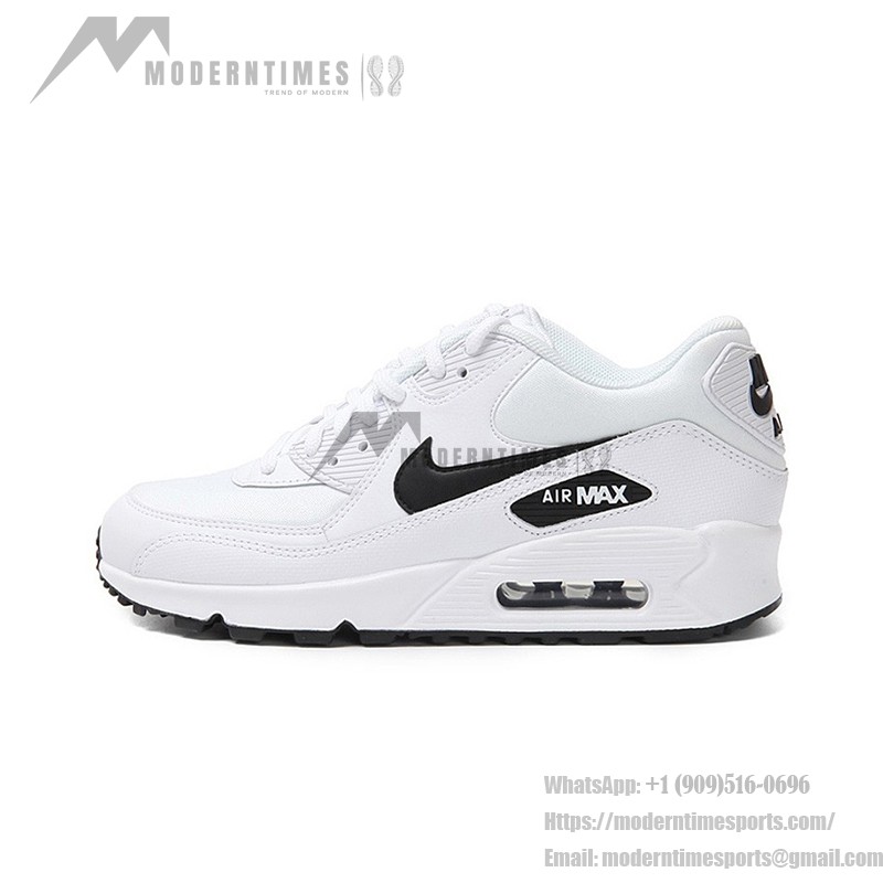 Nike Air Max 90 Essential 'White/Black' 325213-131 - Sleek White Sneakers with Black Accents and Max Air Cushioning