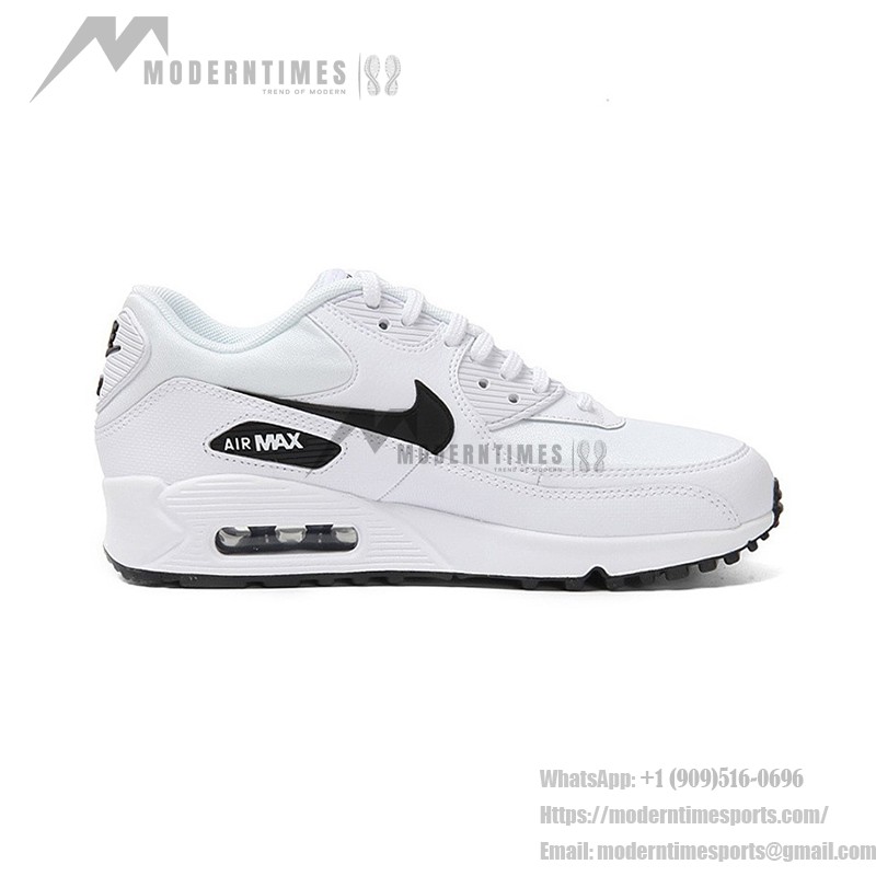 Nike Air Max 90 Essential 'White/Black' 325213-131 - Sleek White Sneakers with Black Accents and Max Air Cushioning