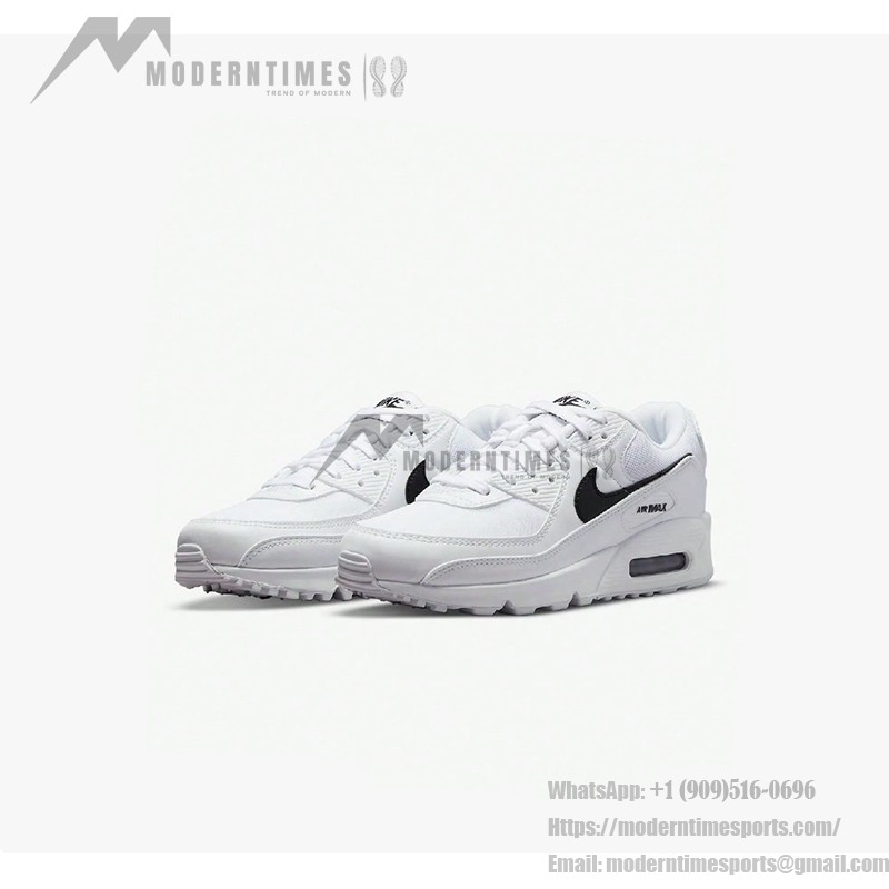 Nike Air Max 90 Essential 'White/Black' 325213-131 - Sleek White Sneakers with Black Accents and Max Air Cushioning