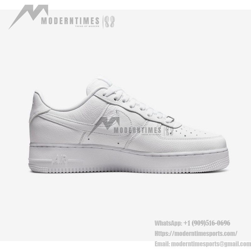 NOCTA x Nike Air Force 1 Low "Certified Lover Boy" CZ8065-100 White Sneakers with Embossed Love You Forever Text