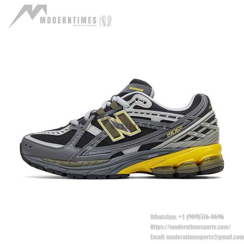 New Balance 1906R M1906NA Retro Running Shoes - Grey Yellow with superior cushioning and stylish vintage design