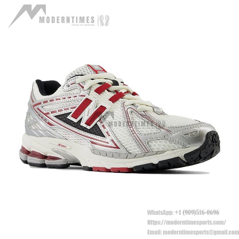 New Balance 1906R M1906REA Retro Running Shoes - White Silver Red with superior cushioning and breathable design