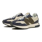 New Balance 327 MS327DT Beige Navy Retro Running Shoes