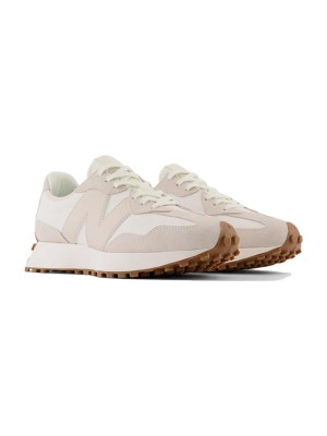 New Balance 327 Beige White Gum Pink WS327AN レトロ スニーカー | ユニセックス カジュアル ランニングシューズ