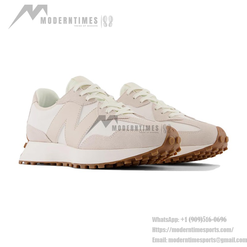 New Balance 327 Beige White Gum Pink WS327AN Retro Sneakers for Men and Women