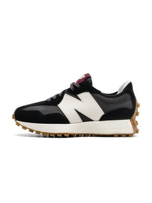 New Balance 327 Black WS327KC レトロ スニーカー | ユニセックス カジュアル ランニングシューズ