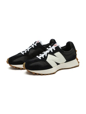 New Balance 327 Black White Gum WS327BL レトロ スニーカー | ユニセックス カジュアル ランニングシューズ