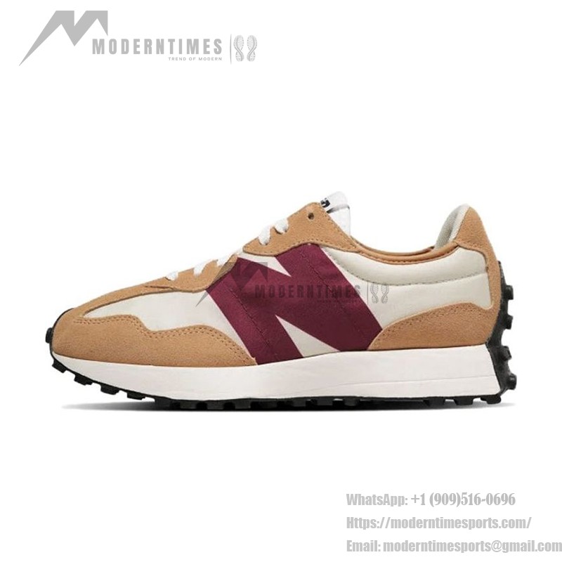 New Balance 327 MS327FA Brown Burgundy Retro Running Shoes