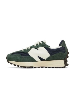 New Balance 327 Green Brailed U327WVD レトロ スニーカー | ユニセックス カジュアル ランニングシューズ