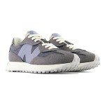 New Balance 327 MS327WPC Light Grey Blue Retro Running Shoes Side View