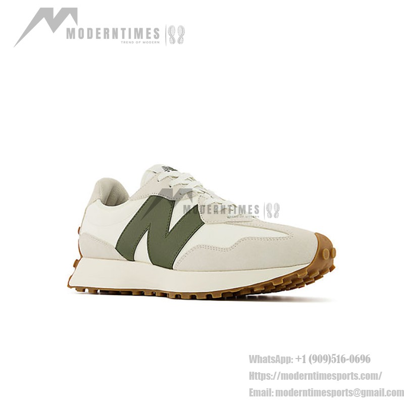 New Balance 327 Oatmeal Oak Green MS327ASN Retro Sneakers 남녀 공용