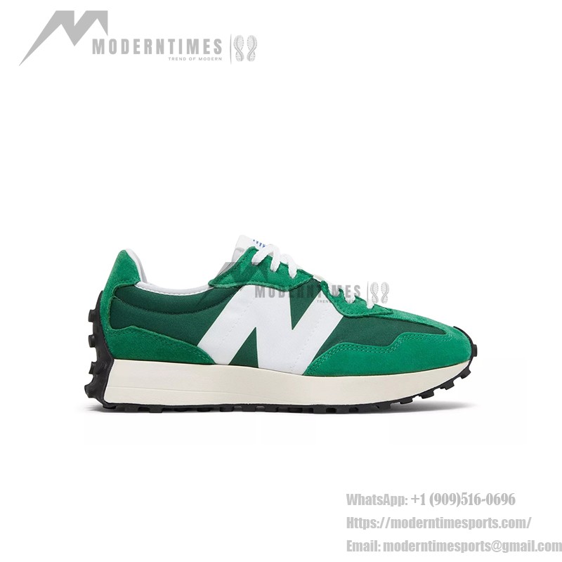 New Balance 327 MS327LG1 Varsity Green Retro Running Shoes Side View