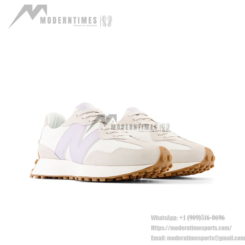 New Balance 327 MS327OS White Lavender Retro Running Shoes for Men and Women