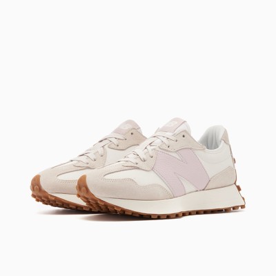 New Balance 327 MS327OR White Moonbeam Beige Suede Retro Sneakers | Unisex Sporty Casual Running Shoes