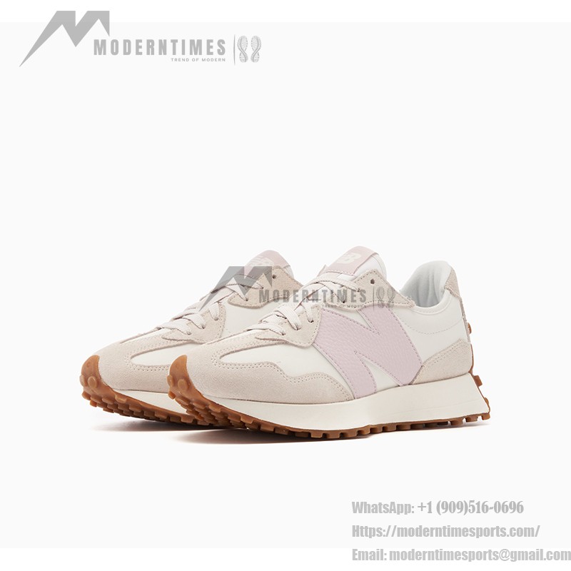 New Balance 327 MS327OR White Moonbeam Beige Suede Retro Sneakers for Men and Women